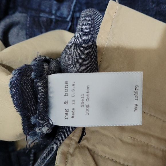 Rag & Bone Dark Blue Wash Cotton Denim Shortalls - Picture 10 of 10